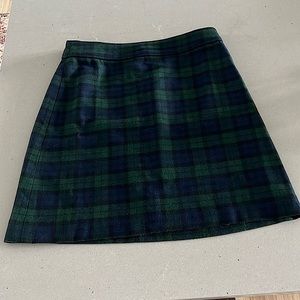 J.Crew Plaid Wool Blend Skirt